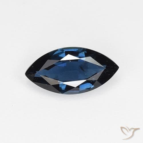 0.66ct Natural Night Blue Sapphire, Marquise, 8.2x4.2 mm