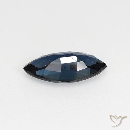 0.66ct Natural Night Blue Sapphire, Marquise, 8.2x4.2 mm