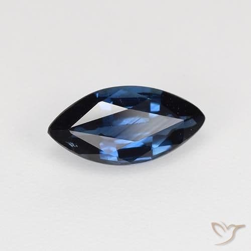 0.69ct Natural Dark Blue Sapphire, Marquise, 8x4 mm
