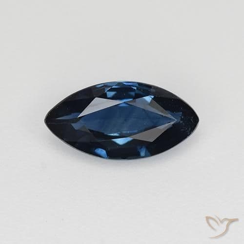 0.63ct Natural Blackish Blue Sapphire, Marquise, 8x4.1 mm