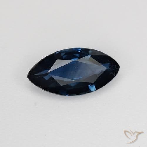 0.63ct Natural Blackish Blue Sapphire, Marquise, 8x4.1 mm