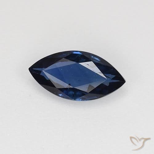 0.64ct Natural Deep Blue Sapphire, Marquise, 8x4.1 mm