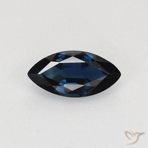 0.62ct Natural Night Blue Sapphire, Marquise, 8x4 mm