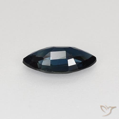 0.62ct Natural Night Blue Sapphire, Marquise, 8x4 mm