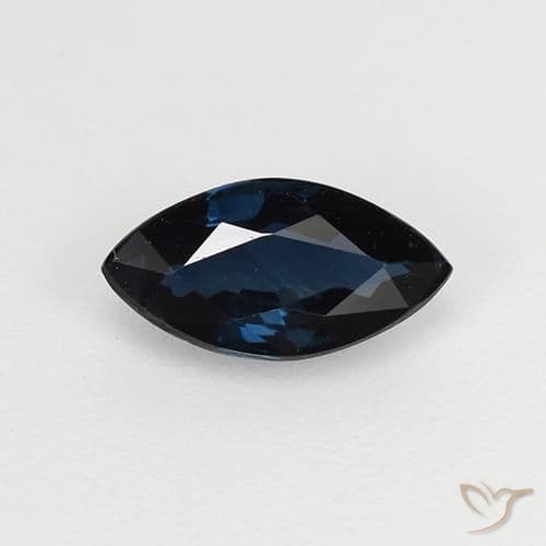 0.69ct Natural Midnight Blue Sapphire, Marquise, 8.1x4.2 mm
