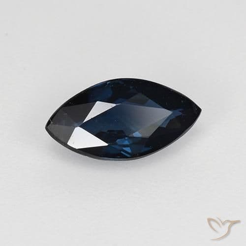 0.69ct Natural Midnight Blue Sapphire, Marquise, 8.1x4.2 mm