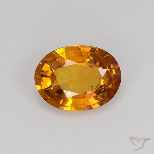 0.77ct Natural Medium Orange Sapphire, Oval Cut, 6.7x5 mm