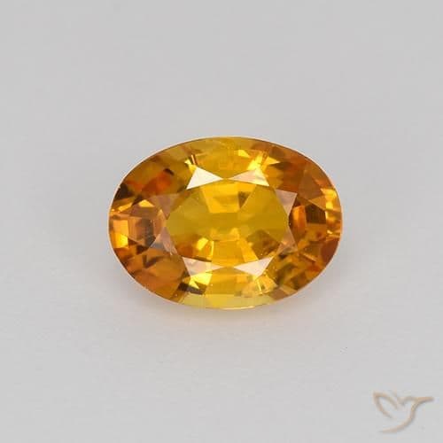 0.69ct Natural Earth Orange Sapphire, Oval Cut, 6.3x4.6 mm