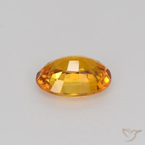 0.69ct Natural Earth Orange Sapphire, Oval Cut, 6.3x4.6 mm