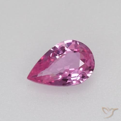 0.48ct Reddish Purple Sapphire, Pear Shape, 6.4x4.2 mm