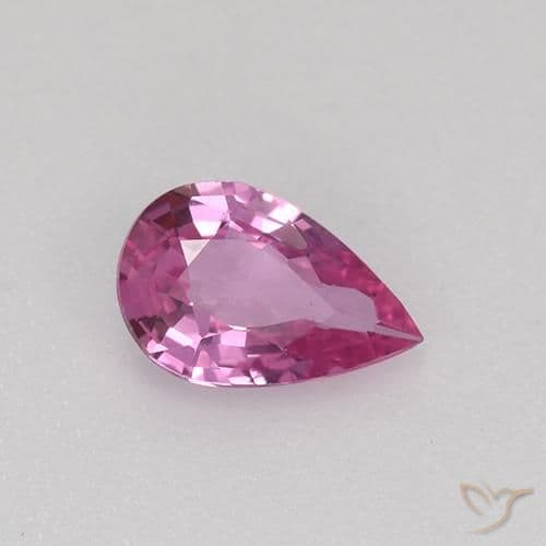 0.48ct Reddish Purple Sapphire, Pear Shape, 6.4x4.2 mm