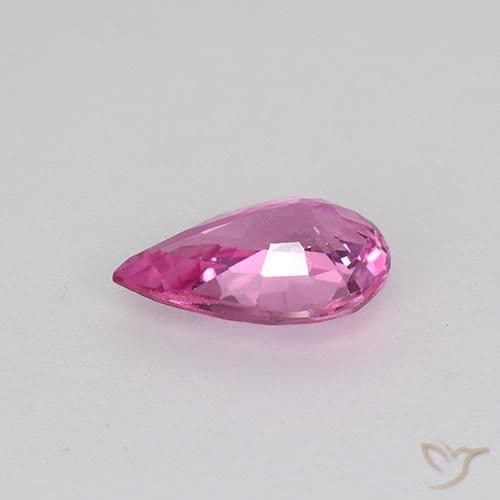 0.48ct Reddish Purple Sapphire, Pear Shape, 6.4x4.2 mm