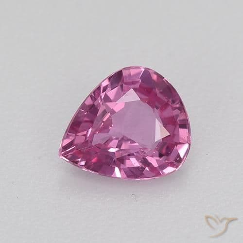 0.62ct Natural Medium Pink Sapphire, Pear Shape, 5.7x4.7 mm