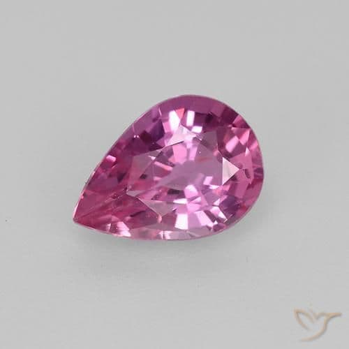 0.64ct Natural Deep Pink Sapphire, Pear Shape, 6.4x4.6 mm