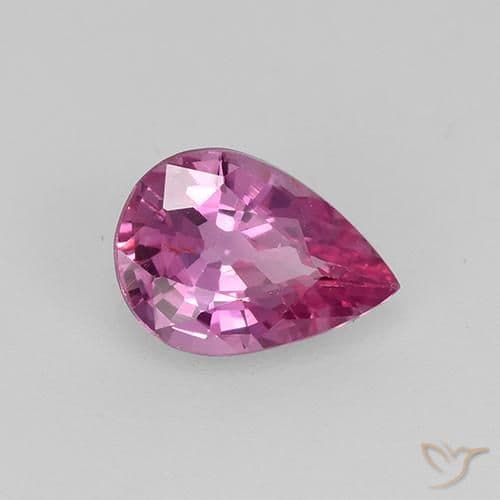 0.64ct Natural Deep Pink Sapphire, Pear Shape, 6.4x4.6 mm