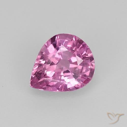0.75ct Royal Purple Pink Sapphire, Pear Shape, 6.1x5.2 mm