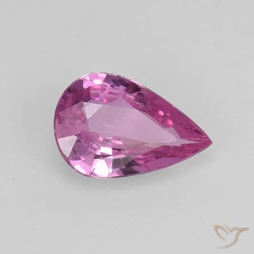 0.64ct Natural Deep Sangria Sapphire, Pear Shape, 7x4.7 mm