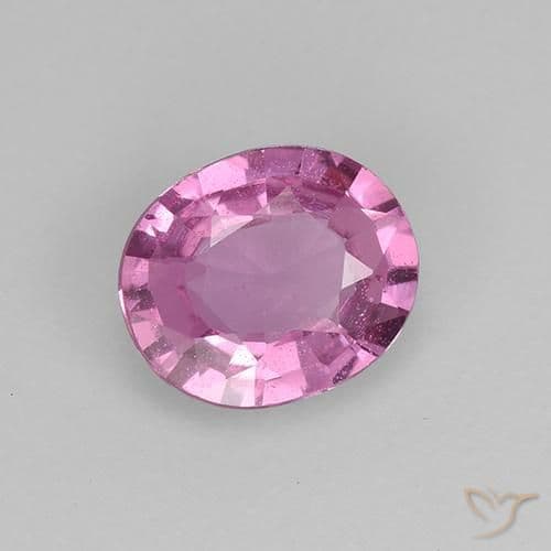 0.63ct Natural Deep Pink Sapphire, Oval Cut, 6x5.1 mm