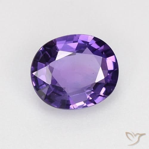 0.74ct Medium-Dark Violet Sapphire, Oval Cut, 6.1x5.3 mm