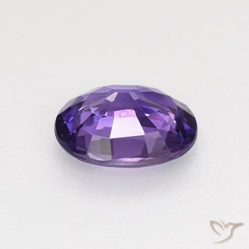 0.74ct Medium-Dark Violet Sapphire, Oval Cut, 6.1x5.3 mm
