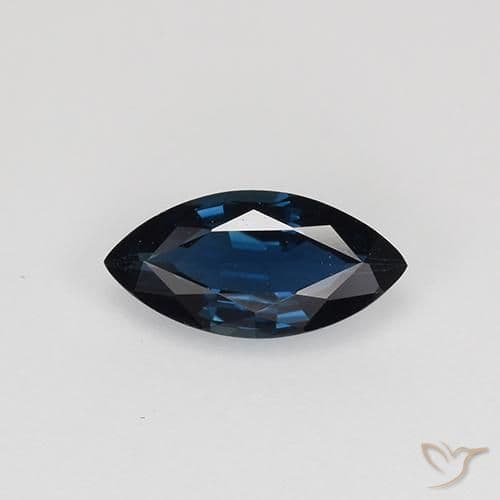 0.66ct Natural Midnight Blue Sapphire, Marquise, 8.2x4 mm