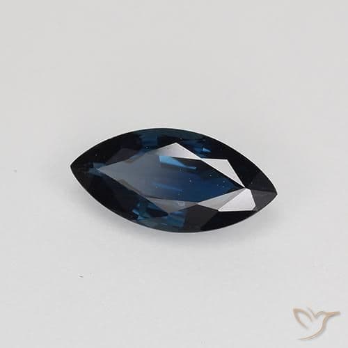 0.66ct Natural Midnight Blue Sapphire, Marquise, 8.2x4 mm