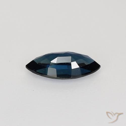 0.66ct Natural Midnight Blue Sapphire, Marquise, 8.2x4 mm