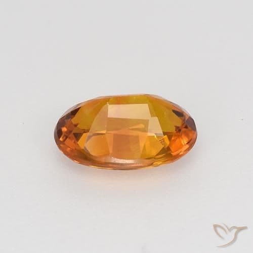 0.77ct Natural Deep Orange Sapphire, Oval Cut, 6.5x4.6 mm