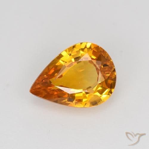 2.78ct Natural Golden Sapphire, Pear Shape, 6x5 mm