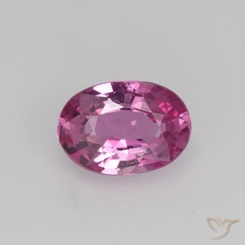 0.68ct Natural Medium Pink Sapphire, Oval Cut, 6.4x4.5 mm