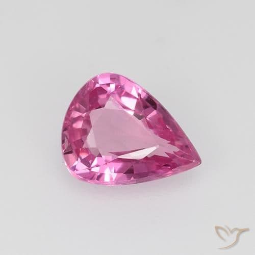 0.77ct Natural Deep Pink Sapphire, Pear Shape, 6.6x5.2 mm