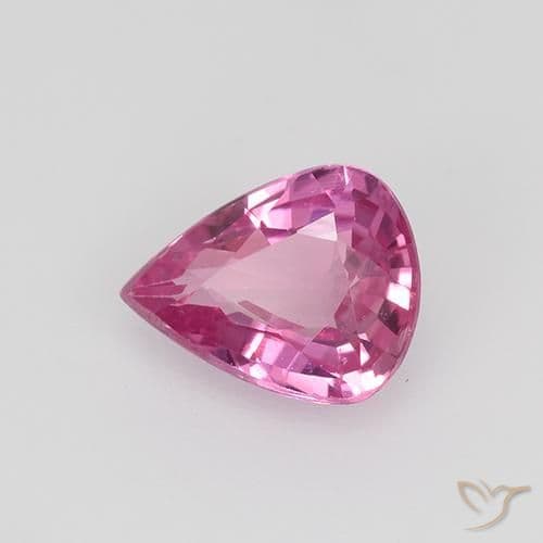 0.77ct Natural Deep Pink Sapphire, Pear Shape, 6.6x5.2 mm