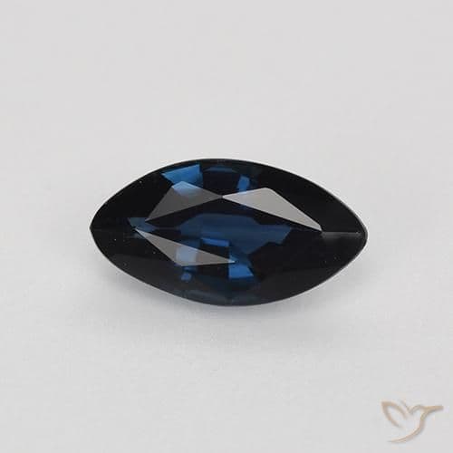 0.69ct Natural Midnight Blue Sapphire, Marquise, 7.8x4.1 mm