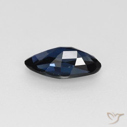 0.69ct Natural Midnight Blue Sapphire, Marquise, 7.8x4.1 mm