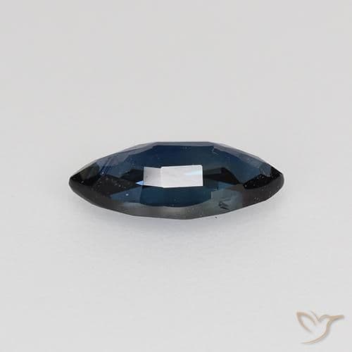 0.58ct Natural Night Blue Sapphire, Marquise, 7.7x3.7 mm