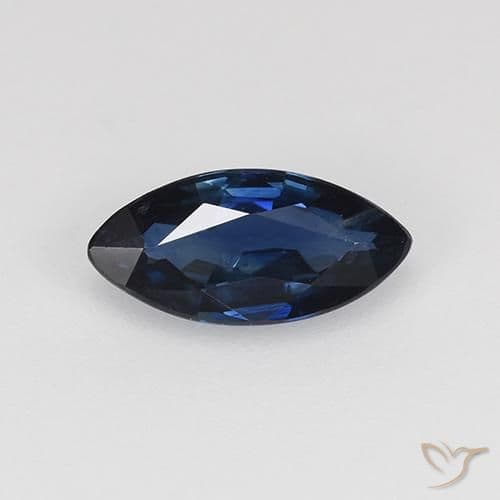 0.61ct Natural Dark Blue Sapphire, Marquise, 8x3.9 mm