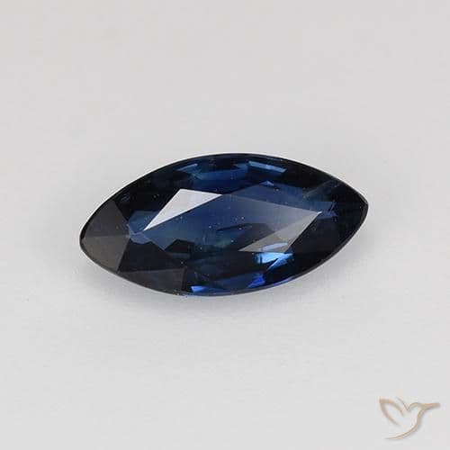 0.61ct Natural Dark Blue Sapphire, Marquise, 8x3.9 mm