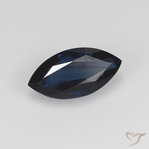 0.72ct Natural Midnight Blue Sapphire, Marquise, 7.9x4.1 mm