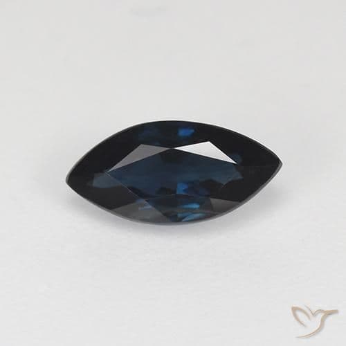 0.77ct Natural Blackish Blue Sapphire, Marquise, 8x3.8 mm