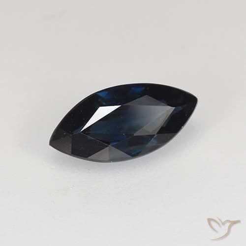 0.77ct Natural Blackish Blue Sapphire, Marquise, 8x3.8 mm
