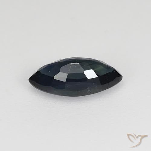 0.77ct Natural Blackish Blue Sapphire, Marquise, 8x3.8 mm