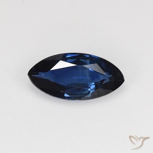 0.61ct Natural Dark Blue Sapphire, Marquise, 8x4 mm