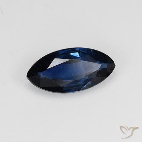 0.61ct Natural Dark Blue Sapphire, Marquise, 8x4 mm
