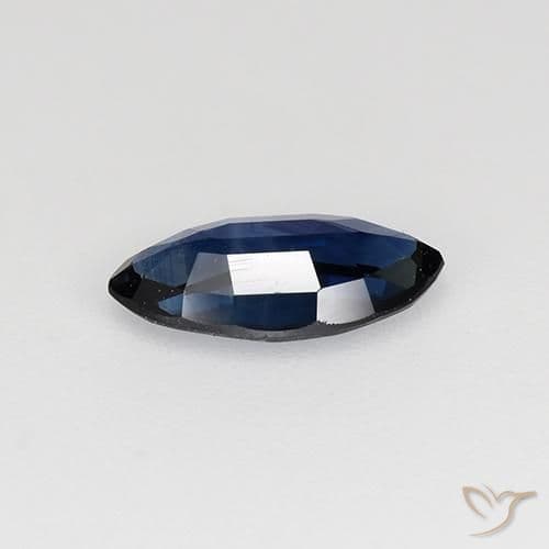 0.61ct Natural Dark Blue Sapphire, Marquise, 8x4 mm