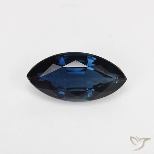 0.74ct Natural Night Blue Sapphire, Marquise, 8.2x4.1 mm