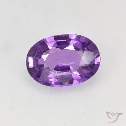 0.49ct Natural Deep Purple Sapphire, Oval Cut, 5.8x4 mm
