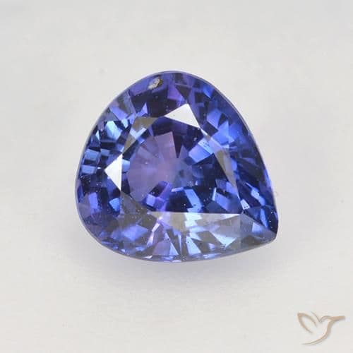 4.38ct Intense Violet Blue Sapphire, Pear Shape, 11.5x8.9 mm