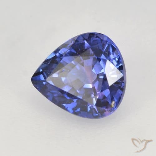 0.76ct Natural Violet Blue Sapphire, Pear Shape, 5.6x5.1 mm