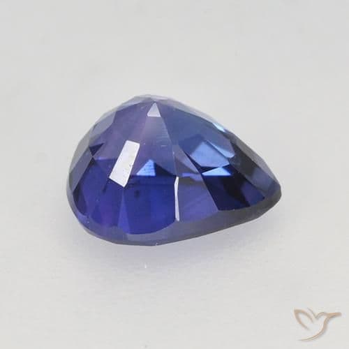 0.76ct Natural Violet Blue Sapphire, Pear Shape, 5.6x5.1 mm