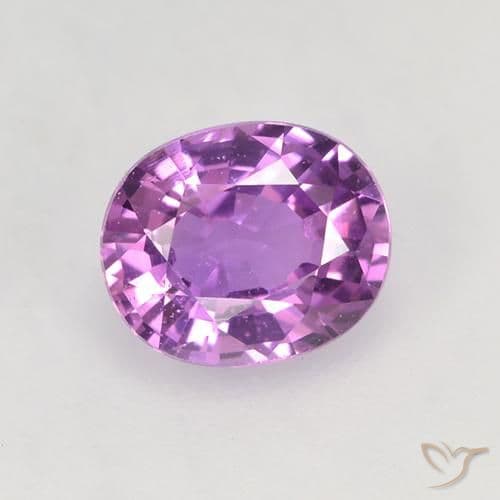 0.76ct Natural Medium Violet Sapphire, Oval Cut, 5.7x4.8 mm